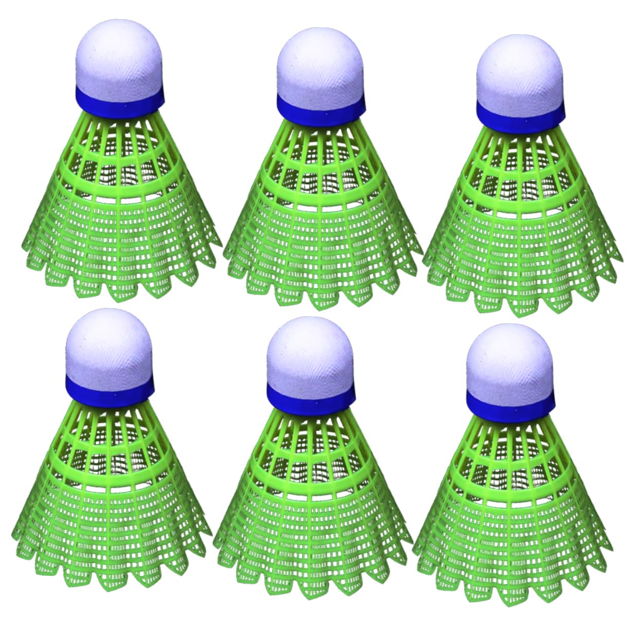 DECHOUS 6pcs Lightweight Nylon Shuttlecock for Badminton Durable Sturdy Design for School Family Games for Amateurs and Beginners Yellow