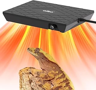 Oiibo Reptile Heating Panel Temperature Adjustable Heat Panel Fan for Terrariums, Energy Efficient & Non-Light Heater for Reptiles, Snakes, Crested Gecko, Leopard and Amphibians, Safe & Durable