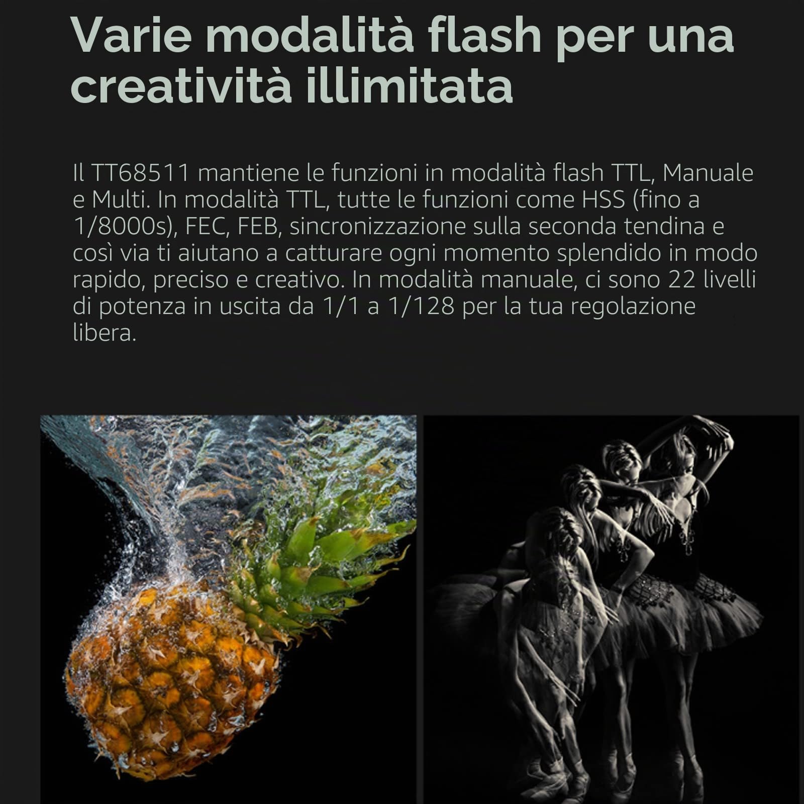 GODOX TT685II-C Flash per Canon Speedlight Camera Flash E-TTL Speedlite Sincronizzazione ad alta velocità, 2.4G Wireless X System compatibile per Canon Flash 5D Mark IV 6D Mark II 7D 90D 250D R5 850D