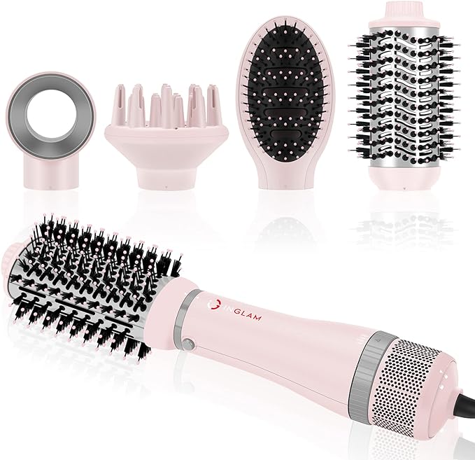 Hair Dryer Brush Set, IG INGLAM 4 in 1 Blowout Brush, Negative Ion