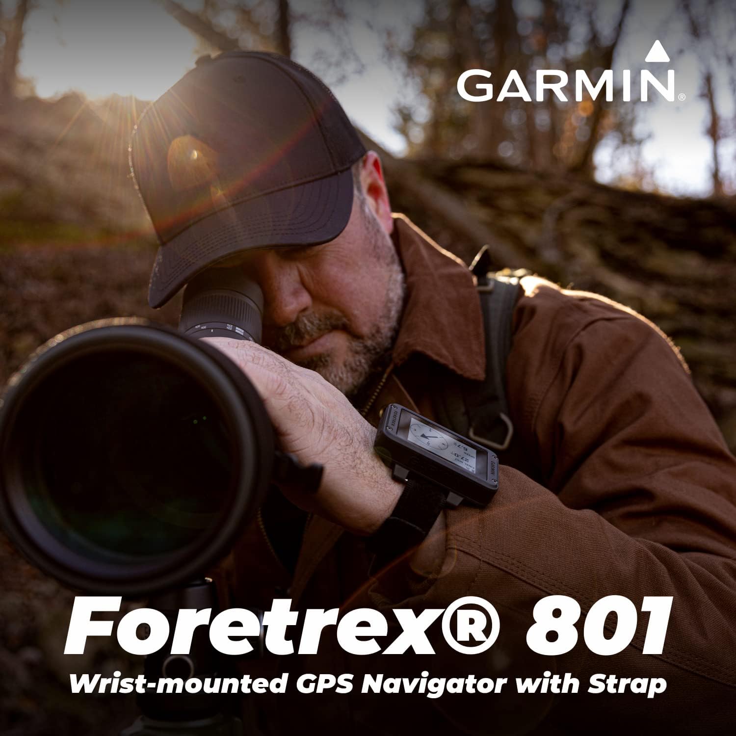 Wearable4U - Garmin Foretrex 801 Wrist-Mounted GPS Navigator with Tactical Features,with Strap with AAA Batteries and E-Bank Bundle
