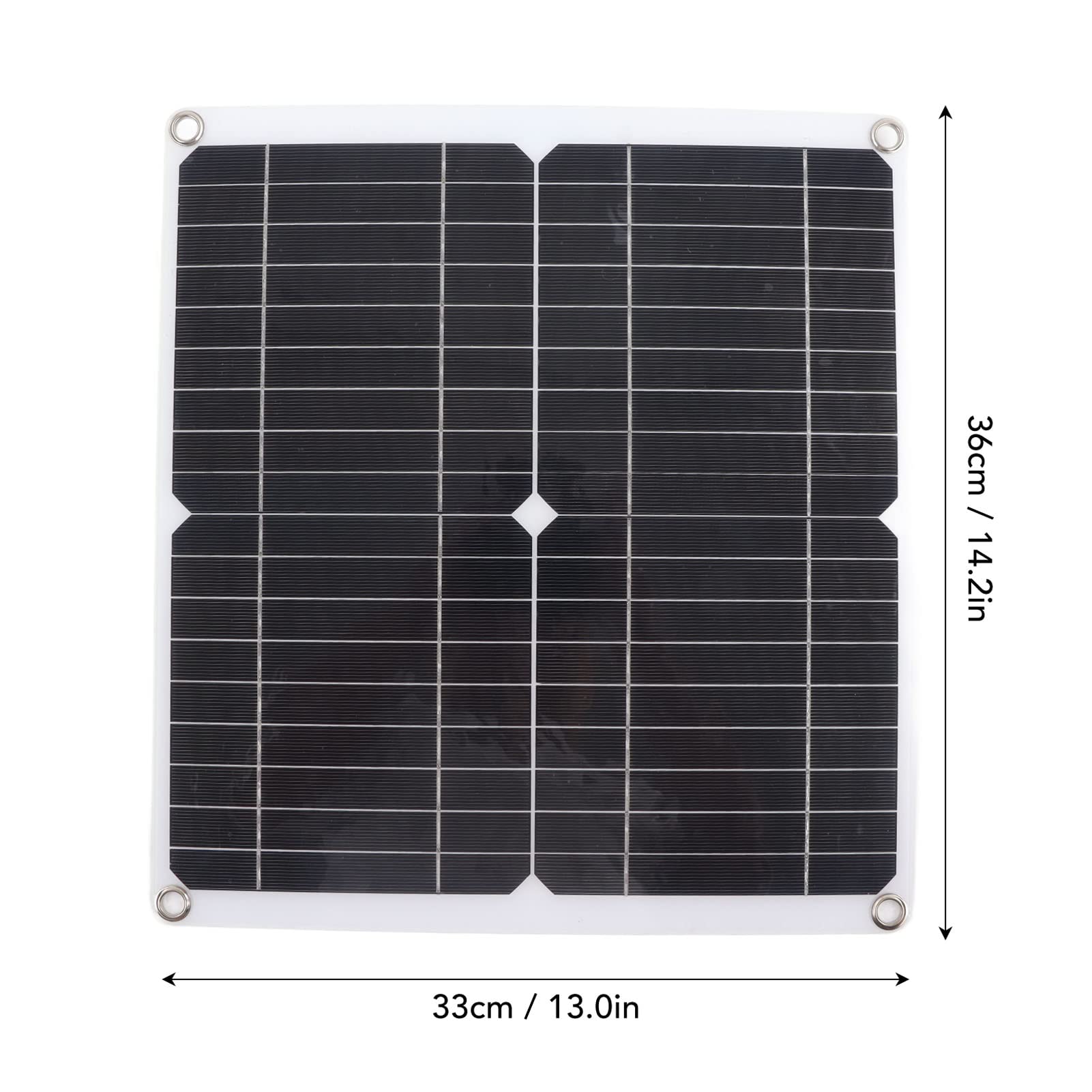 FTVOGUE Kit Pannello Solare 20W 12V Monocristallino con Controller 10A