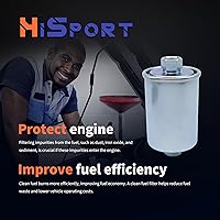 Vista 5 de HiSport Filtro de combustible FG481 - Compatible con Chevrolet y GMC