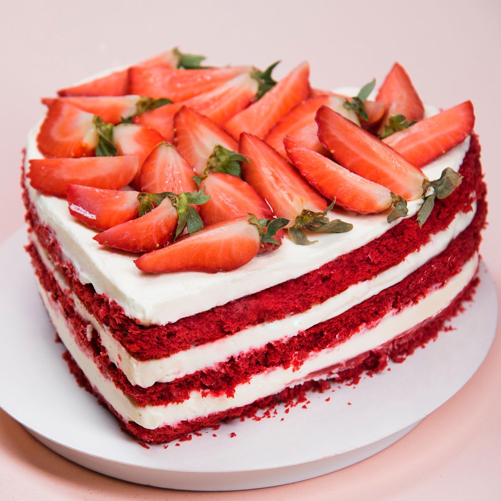 QUARKZMAN Cœur en Mousse pour Gâteau Factice, 18"x 2" Modèle De Gâteau Faux Accessoire Photo pour Fournitures De Mariage Décoration De Gâteau d'anniversaire, Blanc