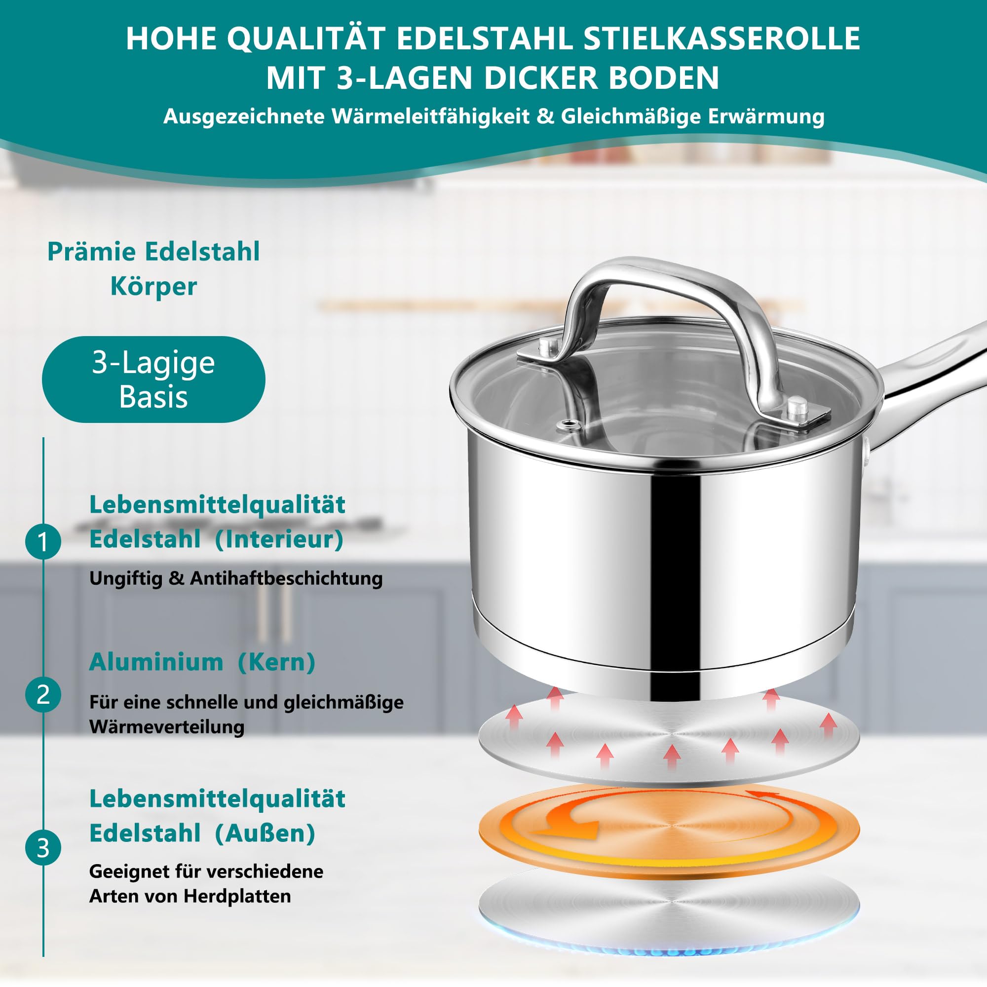 Beyond Pastaatpan 24 cm, roestvrijstalen kookpan met glazen Beyond Pastaatpan 24 cm, roestvrijstalen kookpan met glazen