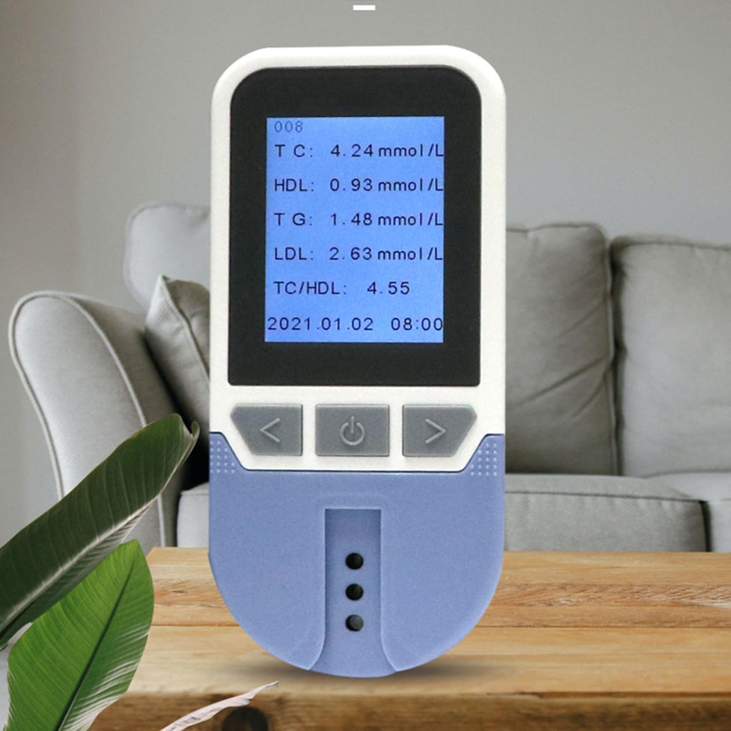 Cholesterin-Testmessgerät-Kit, Lipidtest-Analysator Mit 25 Blutfetten, 500 Gruppen Von Speicherwerten, Multifunktionales 5-in-1-TC-TG-HDL-LDL, Präzisionsmessung, Schnelle Ergebnisse, Heimgebrauch