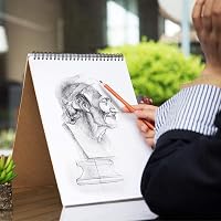 VEESUN A5 Rajzfüzet 4 db, 160 GSM, Akvarell Papír, Kraft Borító, Ceruza és Festékhez 7