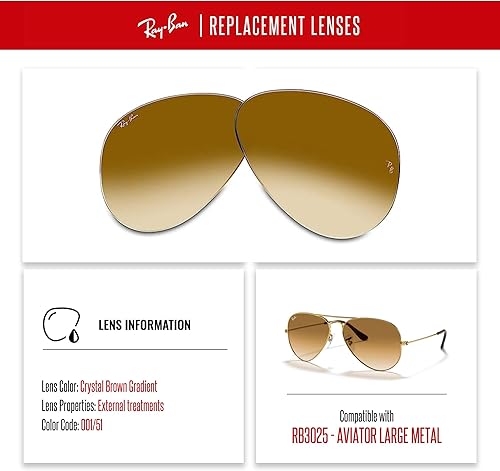 Miniatura 3 de Original AVIATOR GRAN METAL RB3025 lentes de repuesto para hombres para mujeres+gratis kit de cuidado de gafas