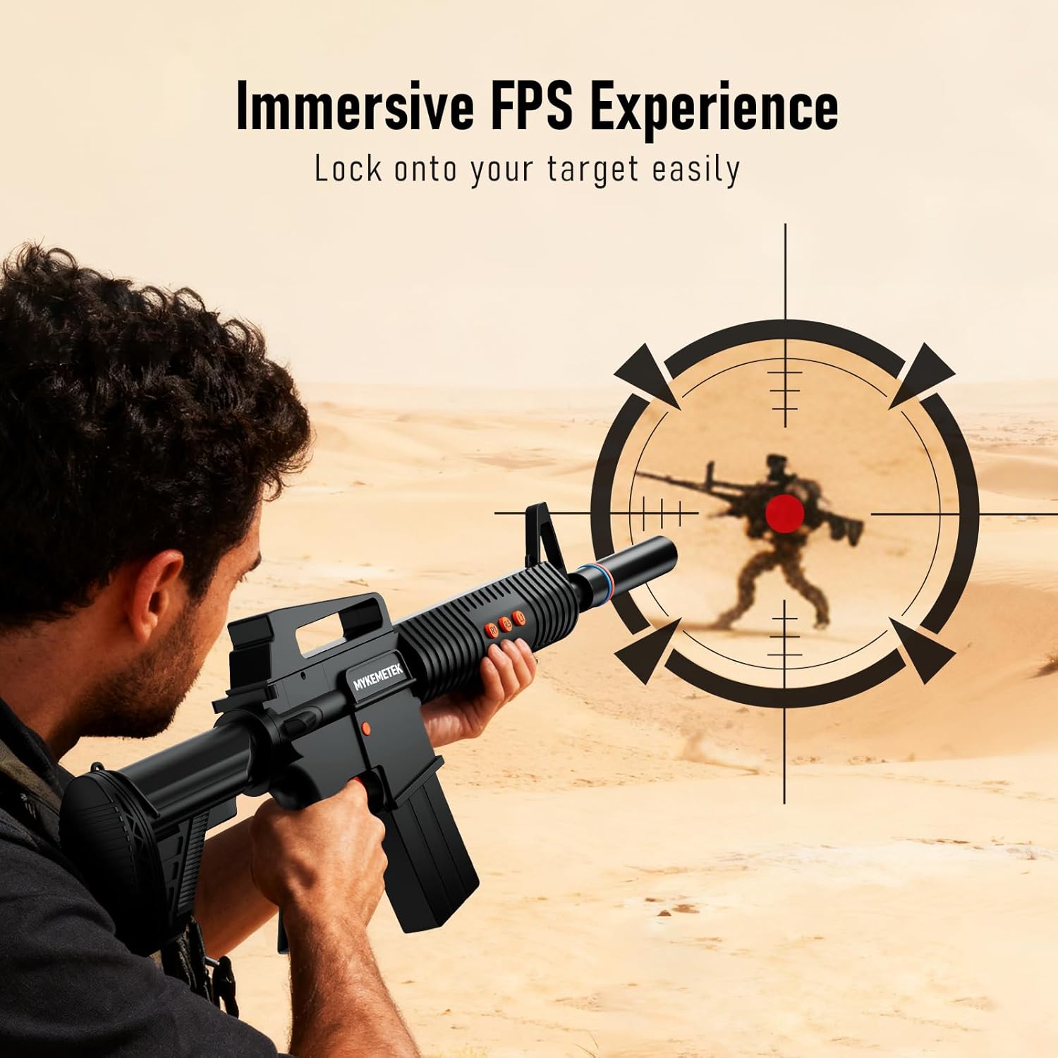 MYKEMETEK Professional FPS Motion Controller Compatible for PS5|PS4 - Precision Aiming, Immersive Gunfight Experience, Authentic Feedback, 10-Hr Runtime, 2.4 GHz Wireless, Supports ALL FPS Games like Call of Duty and Battlefield