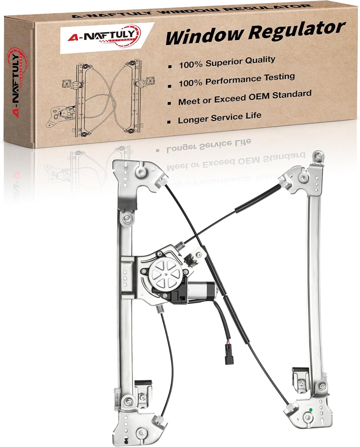 741-429 Front Passenger Side Power Window Regulator and Motor Assembly Fit for Ford F-150 2004 2005 2006 2007 2008 (Standard or Crew Cab), Lincoln Mark LT 06 07 08 Window Lift Regulator