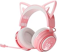 Vista 7 de Auriculares con orejas de gato, auriculares para juegos (inalámbricos, verde)
