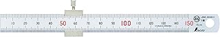 シンワ測定(Shinwa Sokutei) 直尺 シルバー ストッパー付き 15cm 76751