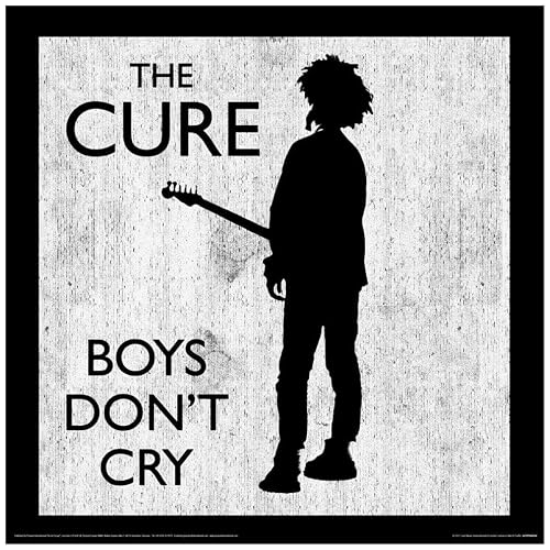 The Cure Imprimé « Boys Don't Cry », Noir, gris., 30,5 cm x 30,5 cm