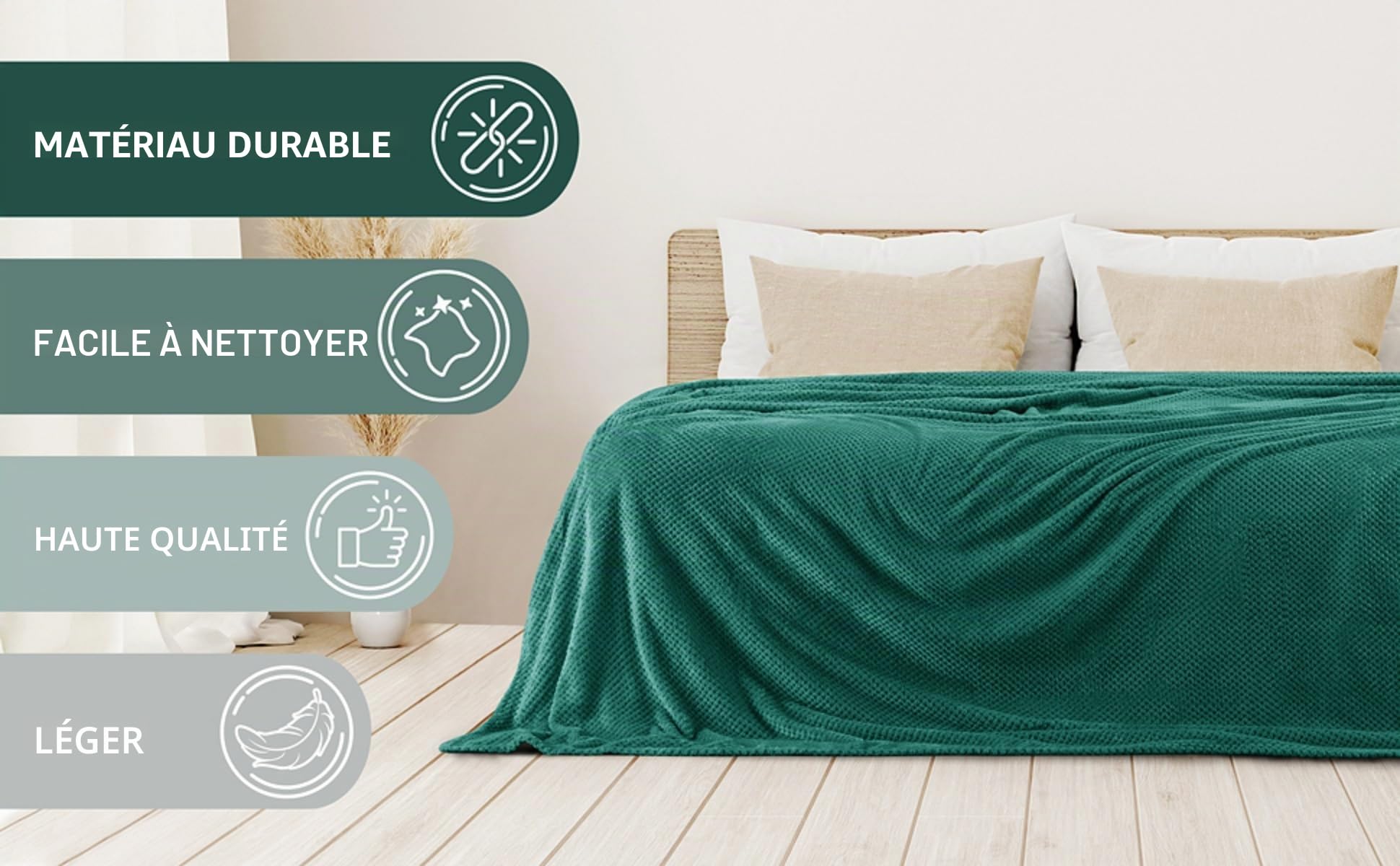 DecoKing Couverture Polaire 220 x 240 cm Plaid Doux en Microfibre pour Lits Canapés Chaises et Divans Style Scandinave Chaude Légère et pour Toutes Les Saisons Cappuccino Henry