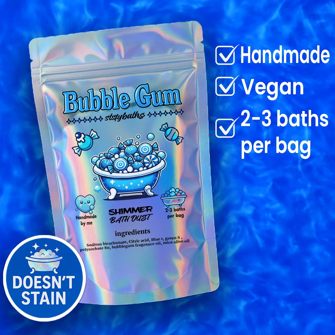 Stsfybaths Black Cherry Shimmer Bath Bomb in A Bag - Handmade Scented Bath Bombs for Women,Kids and Men - Bulk Bathbomb Fizzies Perfect for Boys and Girls All Ages (Small, Black): Sky Blue 4.4 Ounce (Pack of 1)