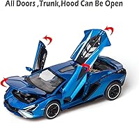 Vista 3 de Coche de Juguego Lambo Sian FKP3 Modelo de Metal con Luces y Sonido, Juguete de Coche con tracción Posterior para Niños de 3, 4, 5, 6 + Años de Edad