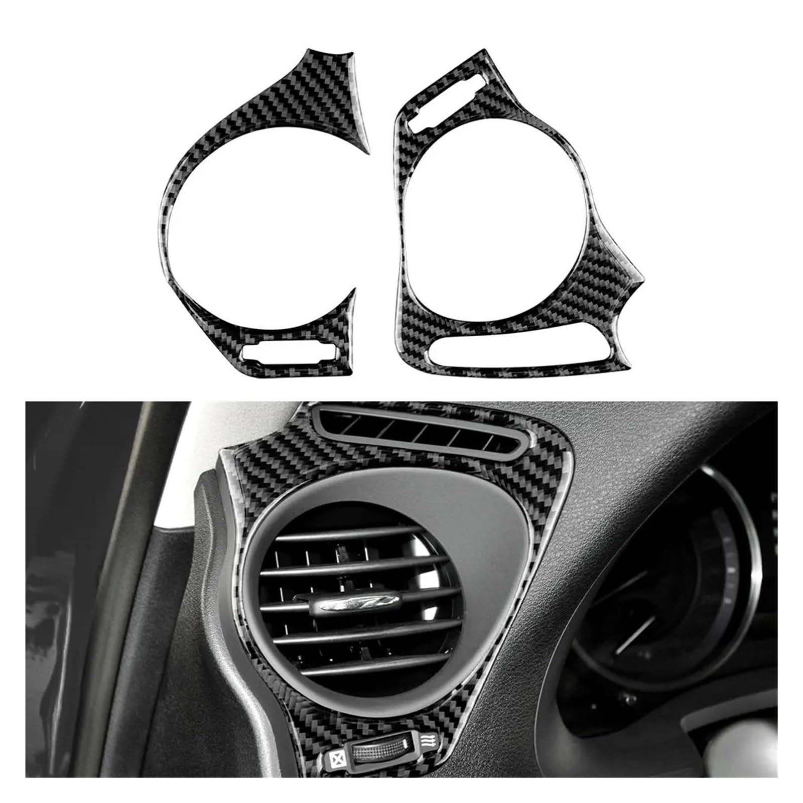 Car Accessory for Lexus IS250 300 350C 2006 2007 2008 2009 2010 2011 2012 Carbon Fiber Car Air Conditioning Vent Outlet Trim Decoration Stickers Interior Mouldings(A LHD)