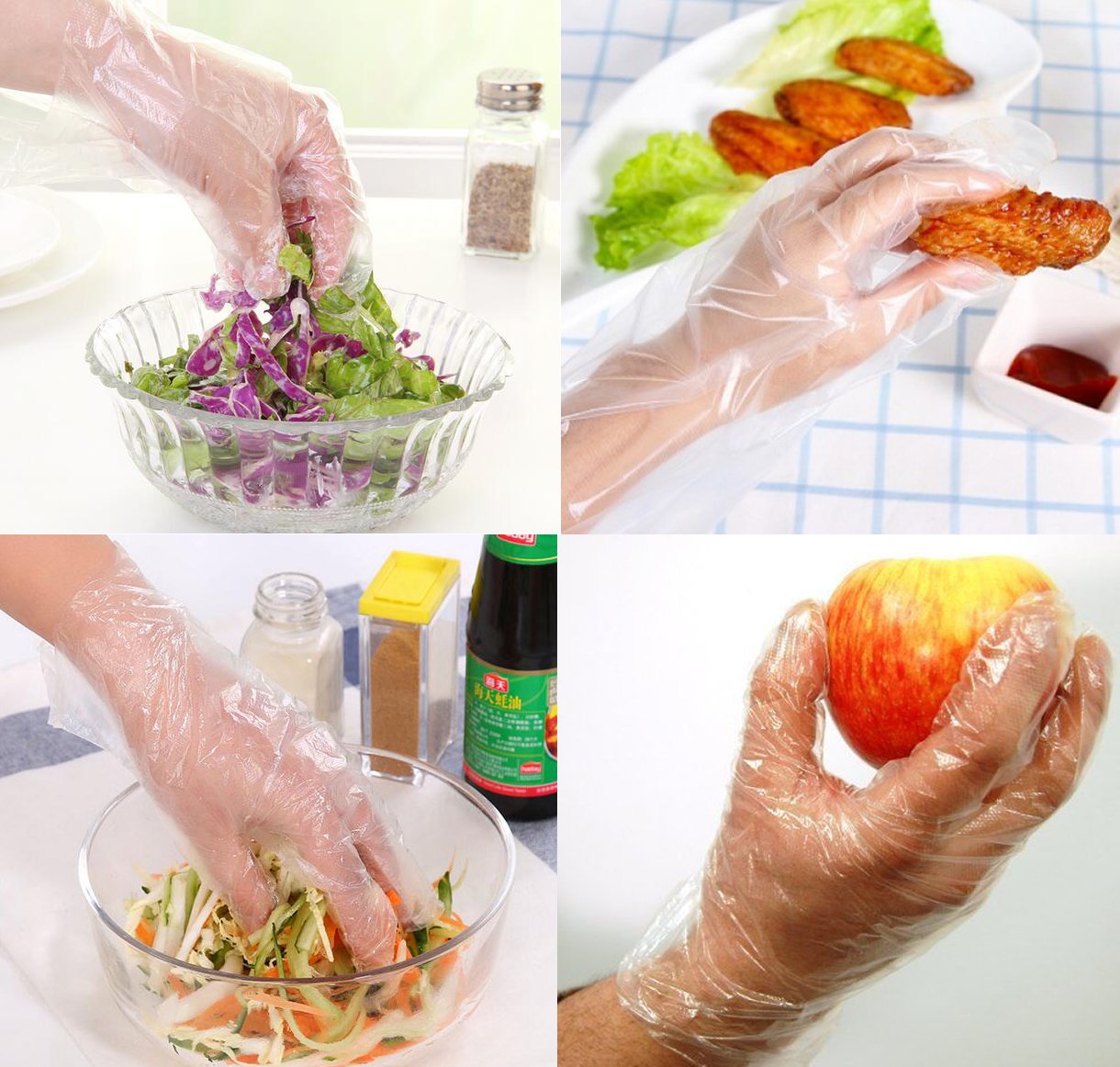 Ronco Polyethylene Poly/Deli Disposable Gloves, Latex Free & Powder Free, CIFA Accepted (Medium)