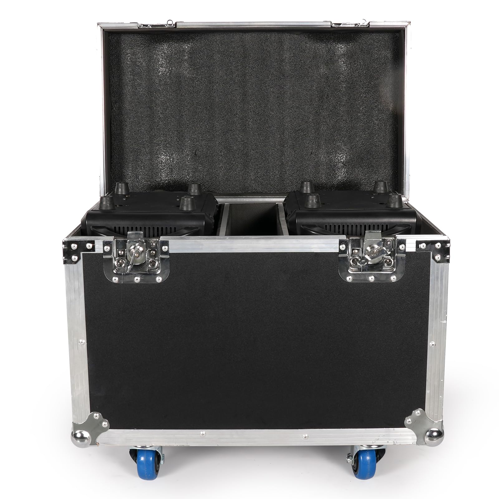 2 faretti LED a testa mobile da 200 W con flightcase, 11 colori, 14 gobos, Beam, luci per discoteca per palcoscenici, club, matrimoni, bar