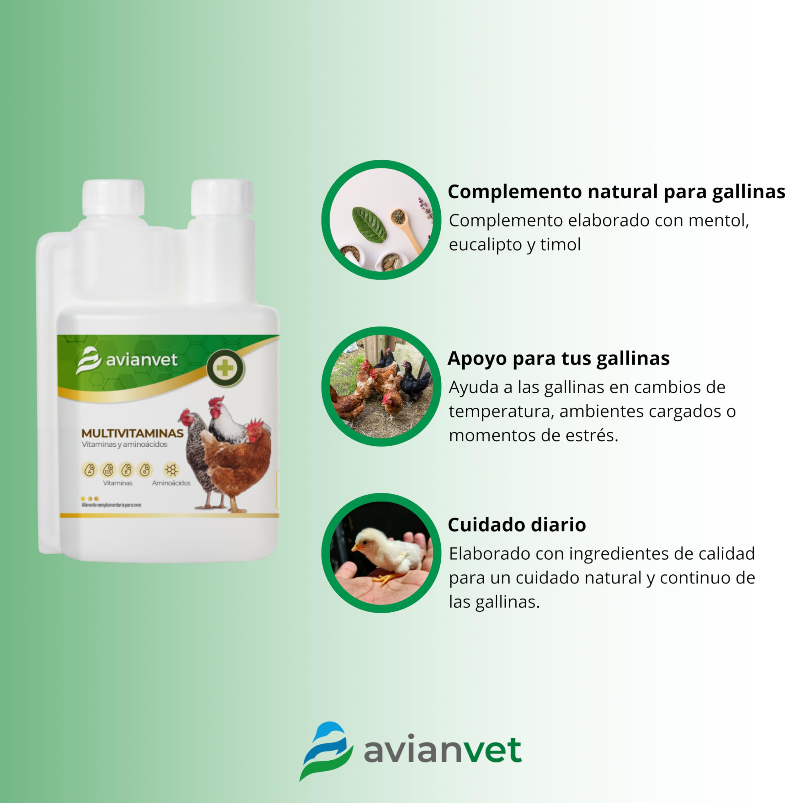 Multivitamines | Supplément vitaminique pour poules et volailles | Soutien nutritionnel, vitalité et équilibre | 500 ml