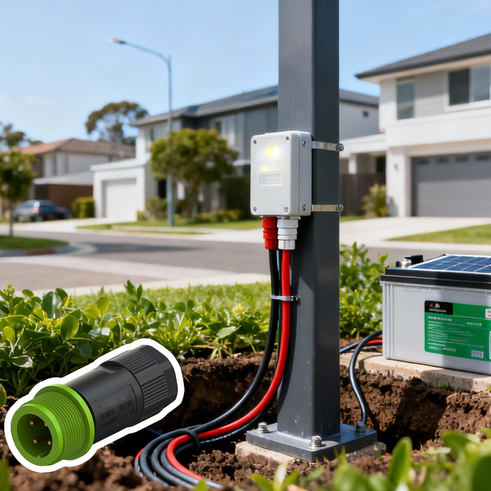 Morsettiera impermeabile a 4 poli per una connessione elettrica sicura in diversi ambienti, durevolezza, morsetti elettrici resistenti alle intemperie