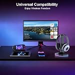 2.4GHz Wireless Gaming Headset for PS5/4,Lossless Audio & Bluetooth 6.0 Gaming Headphones with Flip Noise Canceling Mic,40+Hr Battery, Gamer Headset with RGB Charging Dock for Laptop, PC, Xbox