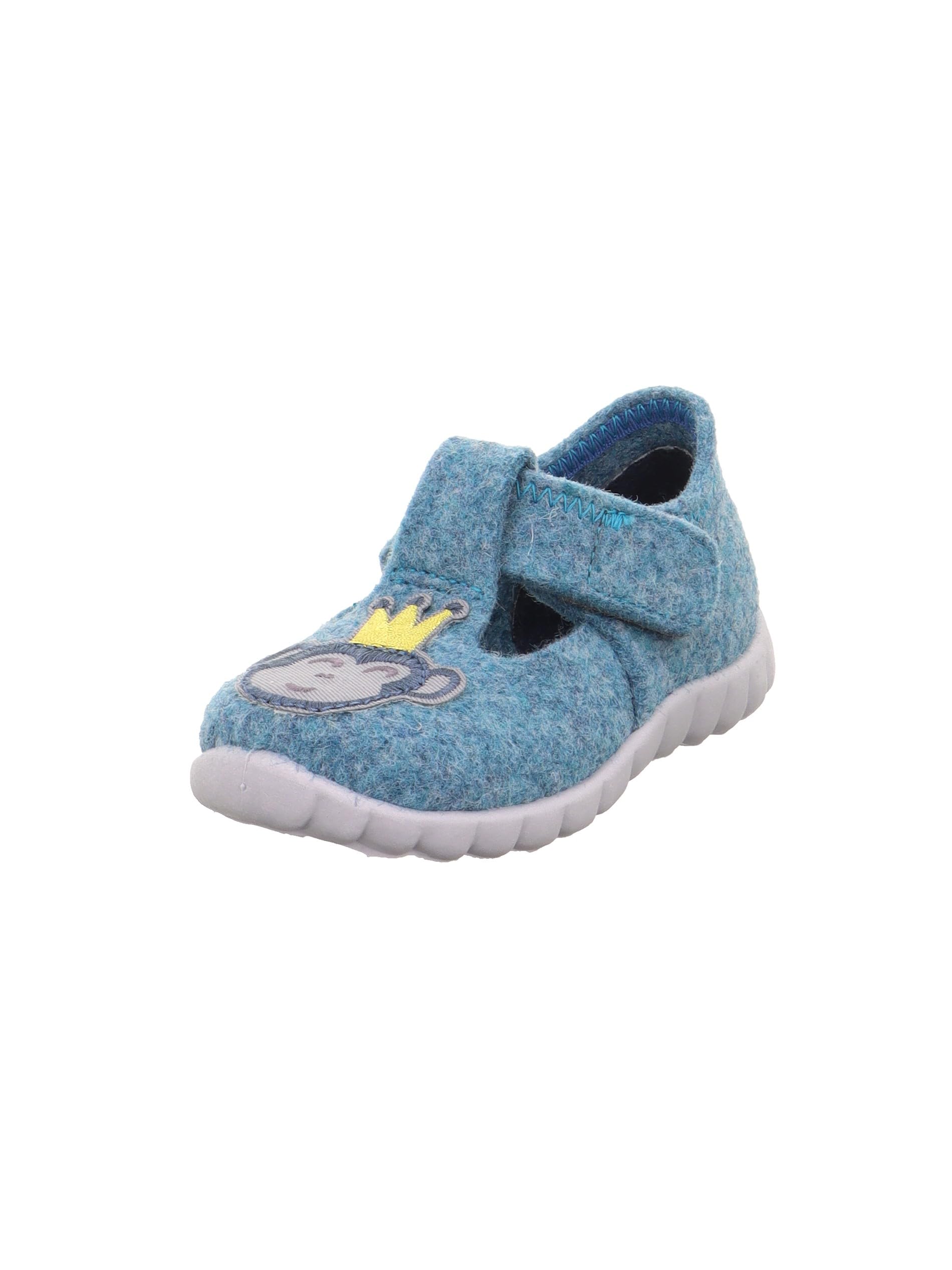 Superfit Boys Happy Slippers, Blue 8010, 2.5 UK Child