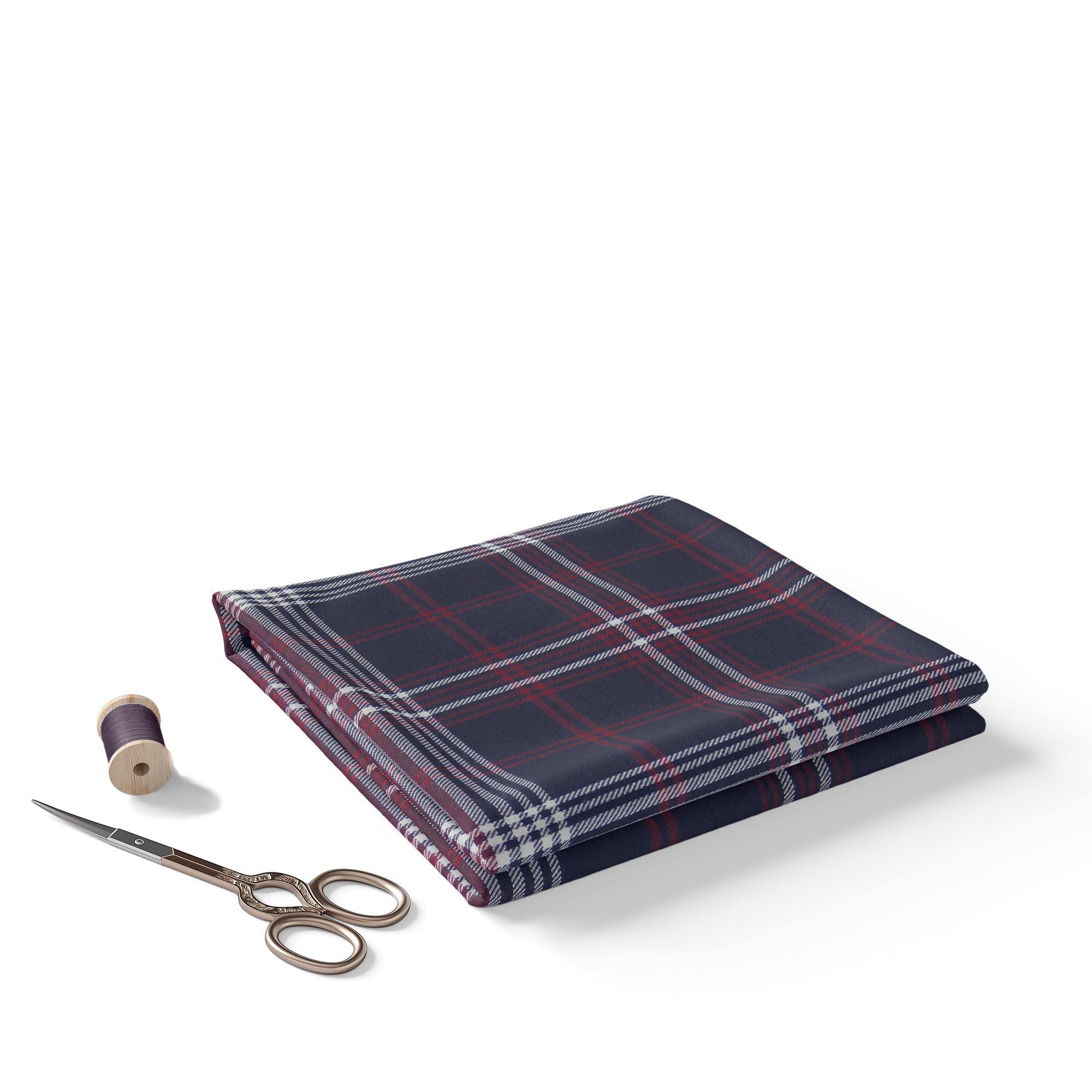 BIGREAMS Unstitched 100% Cotton Checkered Shirt Fabric For Men's - 0% Color Fade, Tartan Checkered Causal Summer Shirt Piece, 150 CM WIDE-image-38