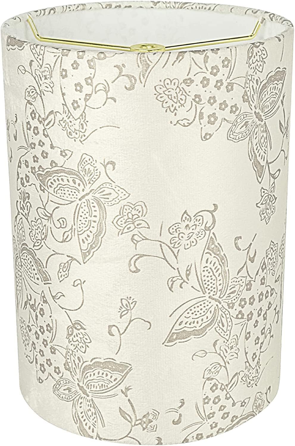 Aspen Creative 31280A Transitional Drum (Cylinder) Shape Spider Construction Lamp Shade in Off White 8" wide (8" x 8" x 11")