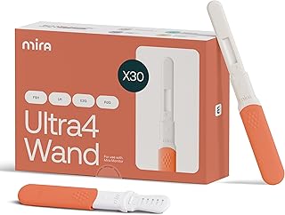 Mira Ultra4 Wands, Track 4 Key Fertility Hormones LH, PdG, E3G, and FSH for Family Planning & Pregnancy, Use at Home with The Mira Fertility Monitor Kit + App, 30 Ovulation Test Strips