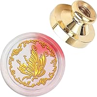 Vista 23 de CRASPIRE Sello de cera de rana, cabeza de sello de cera de sellado, cabeza Olny sin mango, 0.984 in, cabeza de sello de latón extraíble