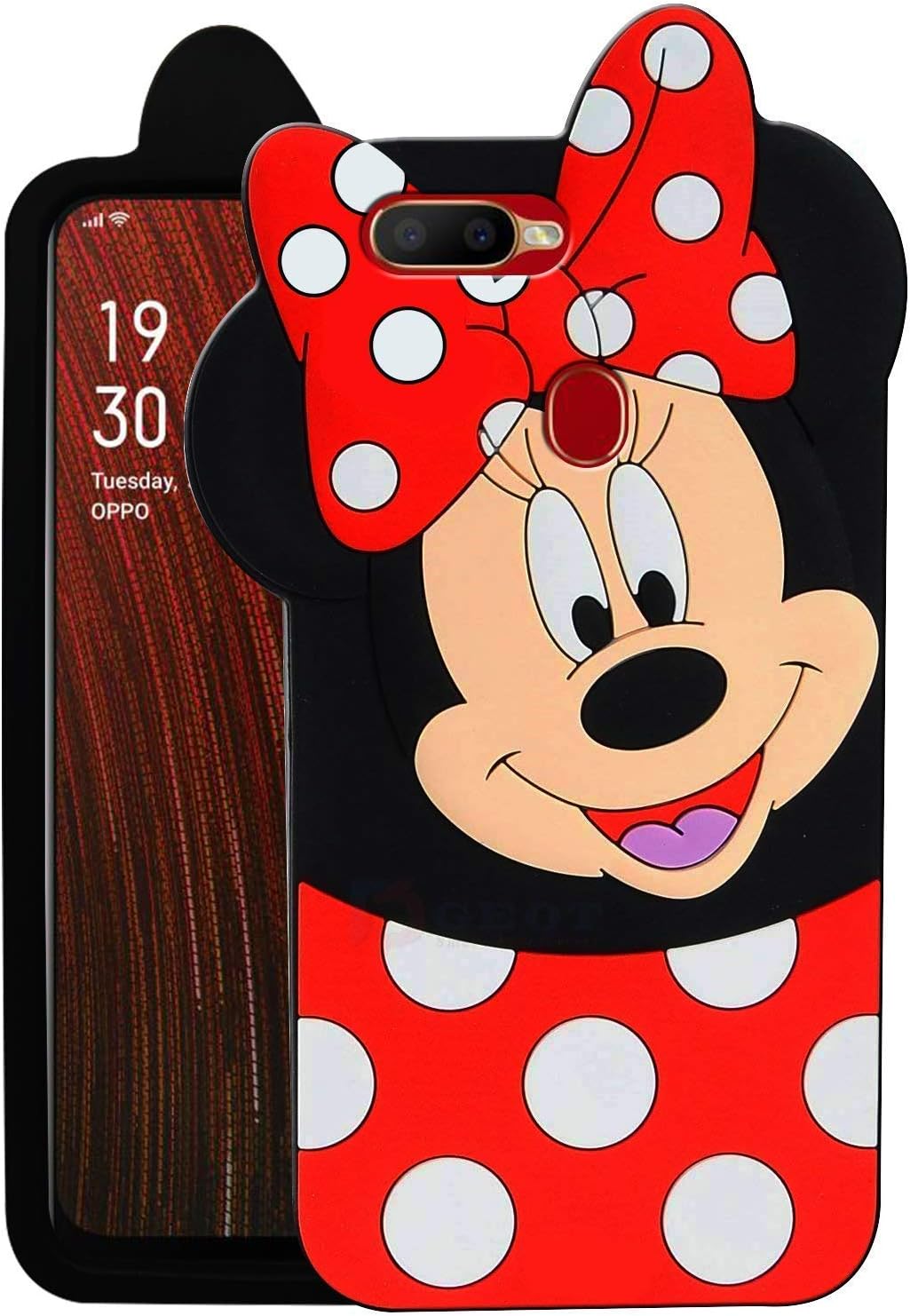 YoColours Rubber Back Cover for Oppo F9 Pro -Red