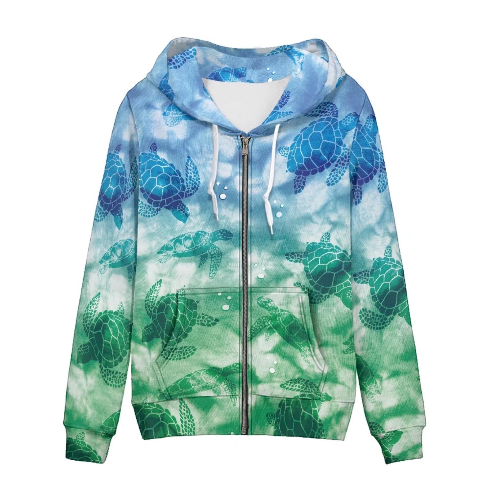 Agoviwo Cute Graphic Zip up Hoodie Women Thin Sweatshirt Tunic Y2k Hoodie Lightweight Workout Hoodie Tunic for Spring