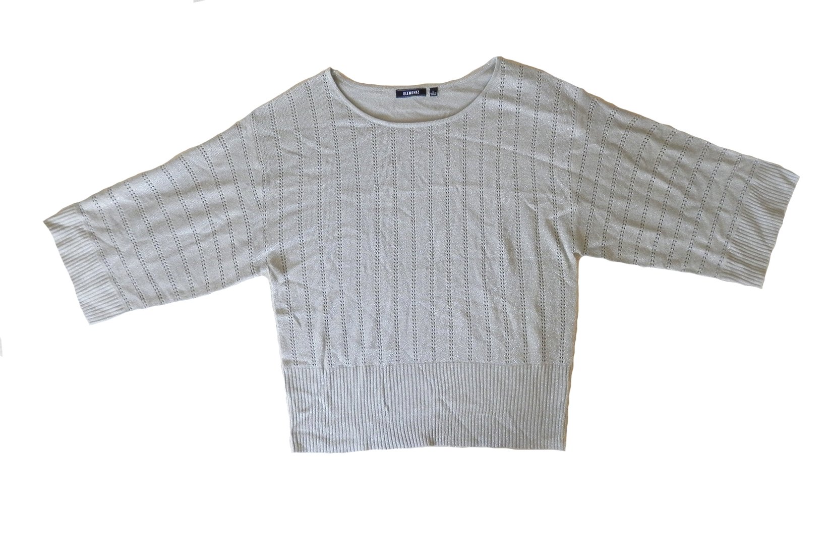 ElementzWomens Metallic Pullover Sweater, Metallic, Medium