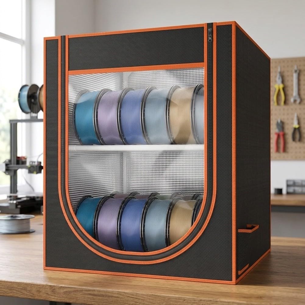 FABULETTA 42 x 42 x 50 cm Aufbewahrungsbox für 3D-Druckfilament (24 Rollen)