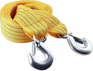 Nylon Tow Strap, Towing Accessories, Recovery Pull Cable, Auto Securing Strap, Tow Strap with Hooks, Vehicle Recovery Strap, Sturdy Tow Cable, Tow Cable for Trucks, Recovery Cable for Cars