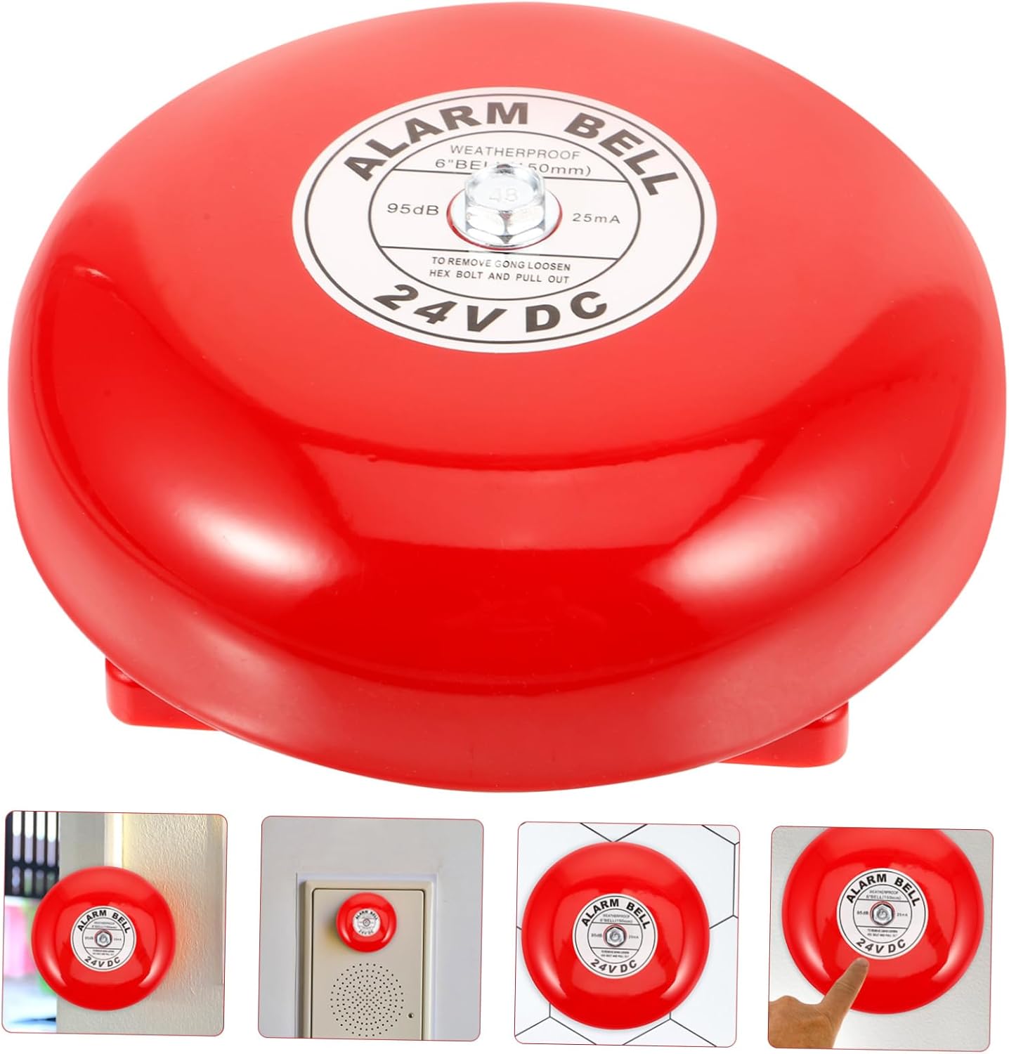 LIFKOME 24v Door Alarms Emergency Bell Station Iron Construction Versatile Use
