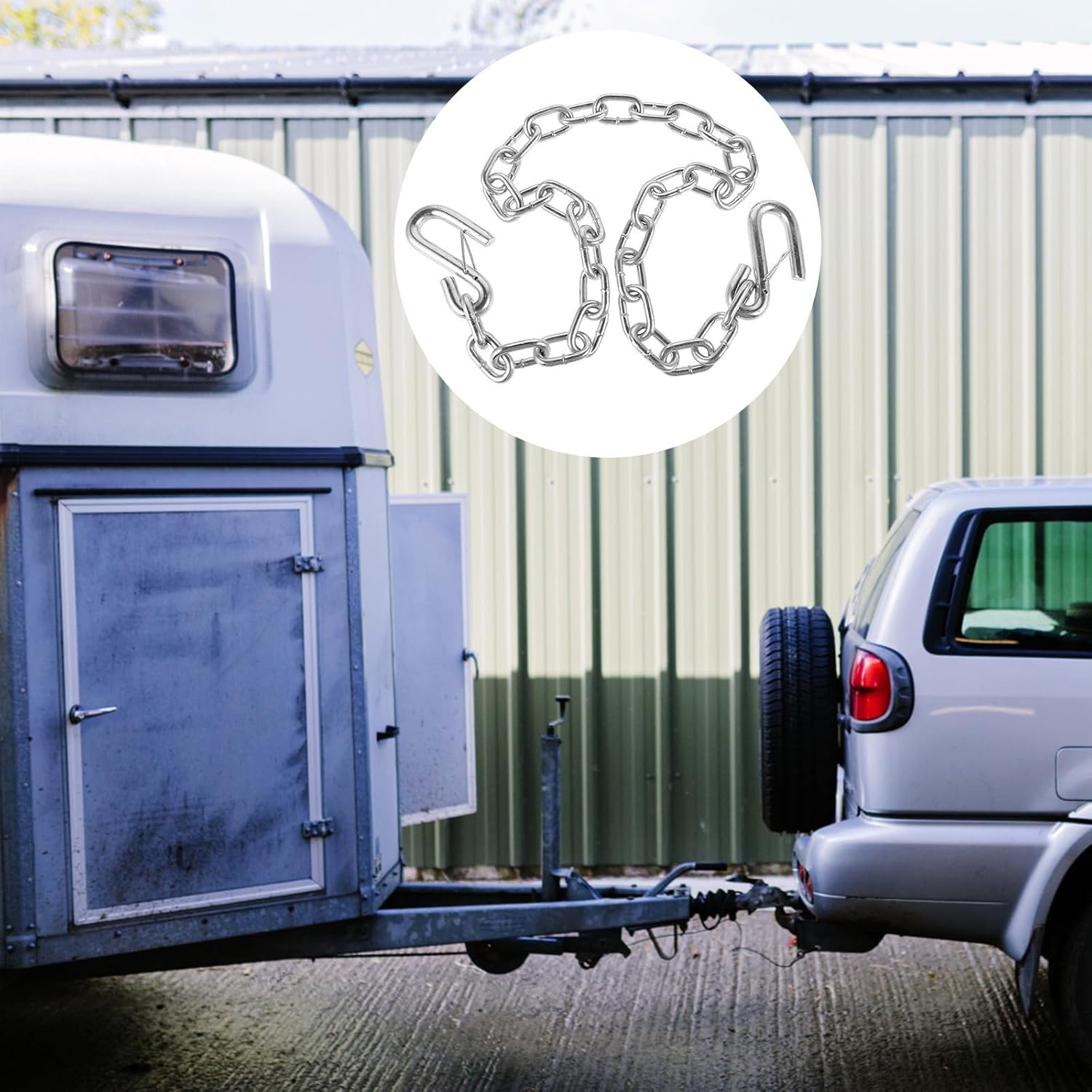 1.5T Alloy Trailer Safety Chain with Double Hooks for Secure Towing