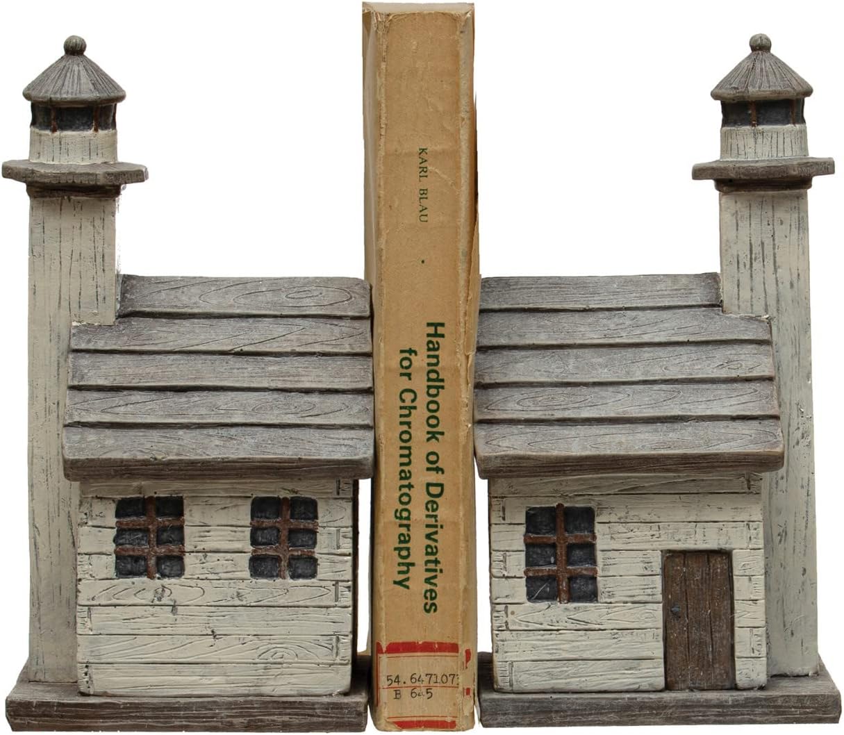 Creative CoOp Lighthouse, Set of 2, Gray Bookend Home