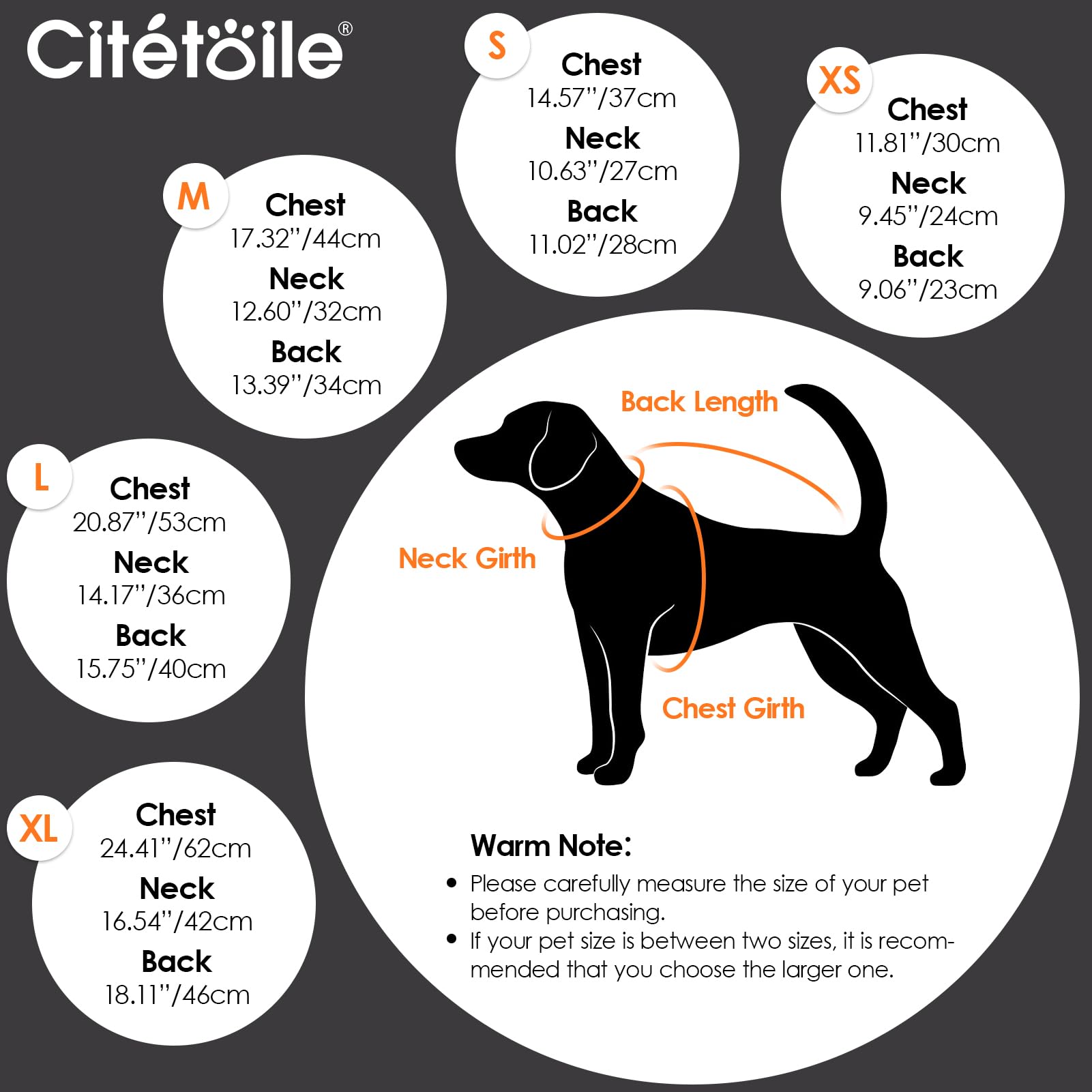 CITÉTOILE Caldo Maglione Invernale per Cani, Maglione a Collo Alto con Pannello a Quadri, Cappotto Vestiti per Animali Domestici per Cane Taglia Piccola/Media/Grande, Nero, M