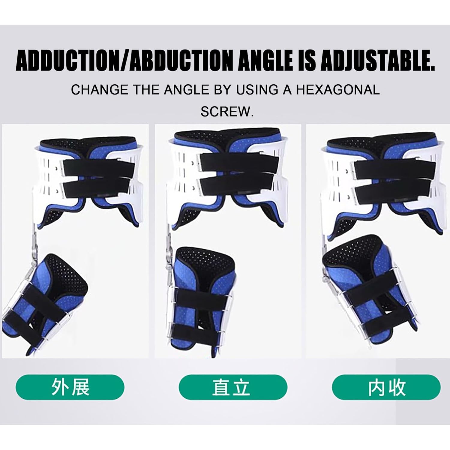 Adjustable Hinged Hip Joint, Men and Women Hip Groin Stabilizer Support Brace Leg Orthosis Femoral Brace Universal Protector for Femoral Fracture Recovery Abduction Bracket Hinged(Left)