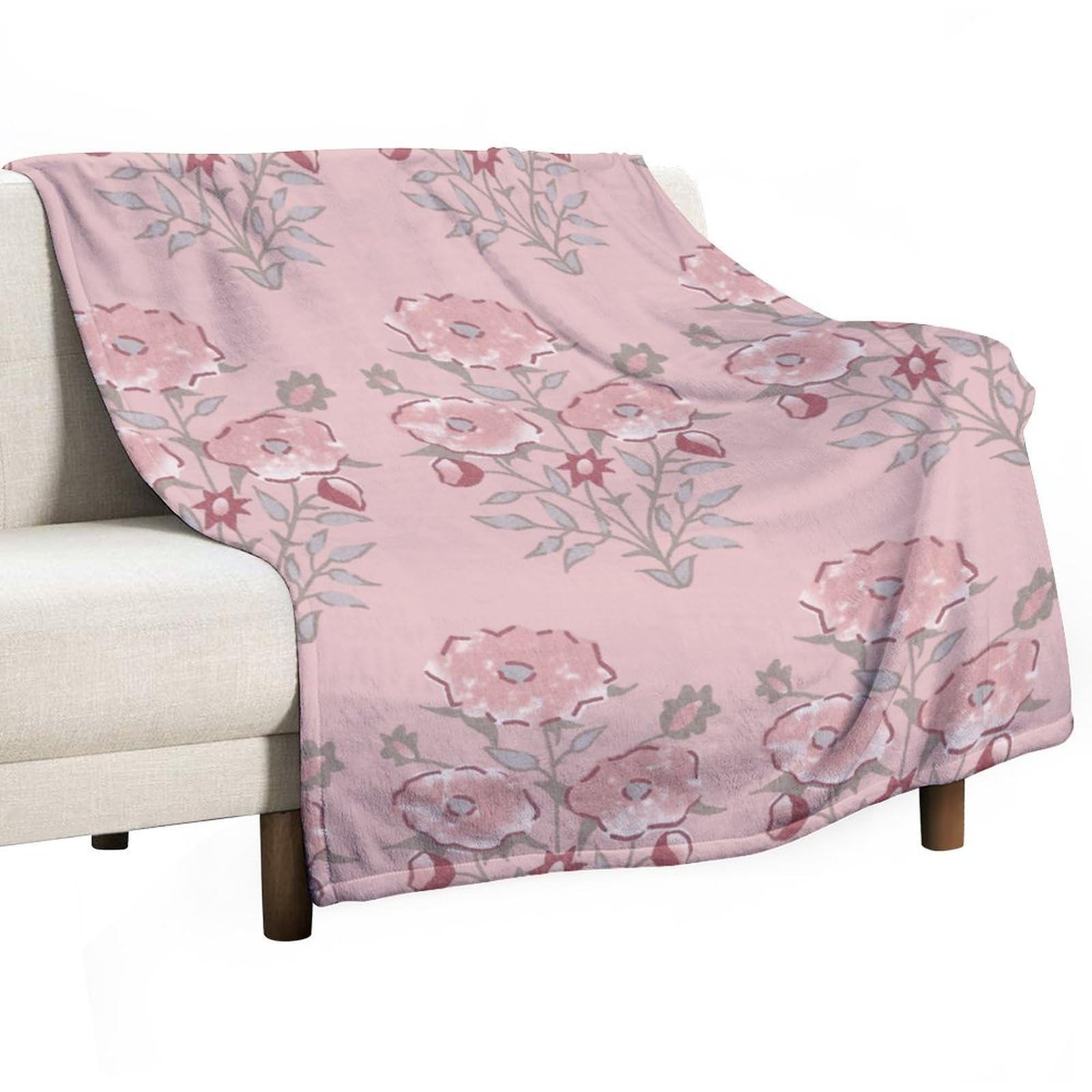 Couverture douce fleurs sauvages plaid pelucheux bébé enfant adulte 101x127cm