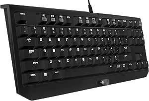 Razer RZ03-00811000-R3U1 BlackWidow Tournament Edition - Essential Mechanical Gaming Keyboard - Compact Layout - Tactile &amp; Clicky Green Switches