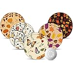 Libre 3 Sensor Covers Waterproof, 10-Pack Amolyfe Freestyle Libre 3 Covers, Bump-Proof with Hard Cap, Waterproof Breathable Medical CGM Adhesive Patches, 14-Day CGM Protection (Fall and Winter)