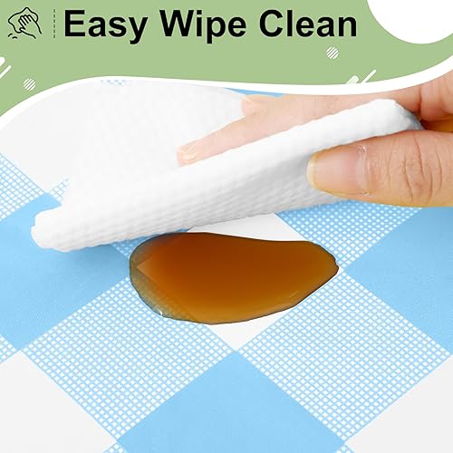 Vista 61 de misaya Paquete de 4 manteles desechables de búfalo, mantel de plástico impermeable de 54 x 108 pulgadas, manteles rectangulares a cuadros caqui