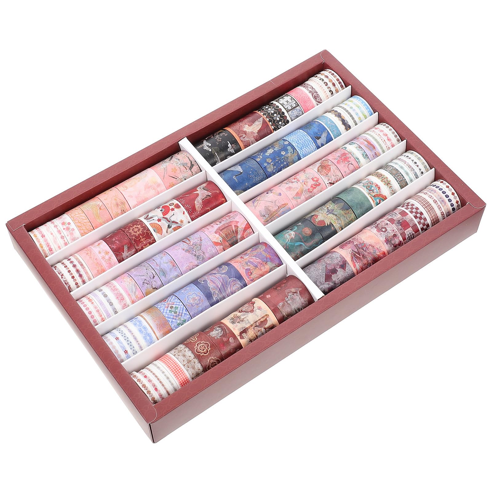 STOBAZA 100 Rollen Buntes Washi Tape DIY Scrapbook Dekoration Papierbänder Selbstklebend Leicht Abreißbar Handlich für Tagebuch Planer Basteln und Geschenkverpackung