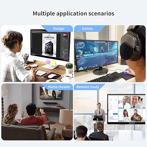 Vista 8 de Mini PC HIGOLEPC, Celeron Intel J4125 Mini Computadoras 8GB DDR4 128GB eMMC sin ventilador Mini PC Soporte Dual HDMI 4K, WiFi 6.0, BT 5.2