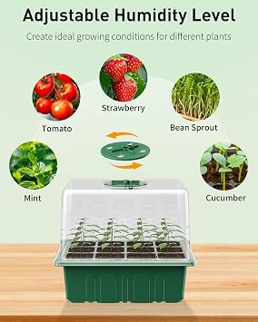 Pawfly 6 Pack Seed Starter Kit, 72 Cells, Seed Starter Trays