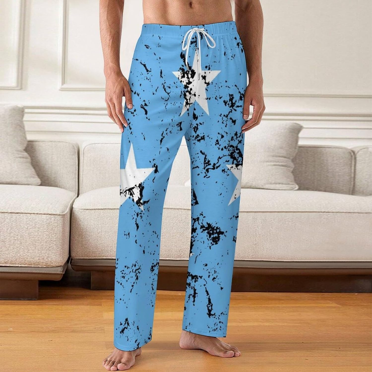 Mens Suriname Flag Pajama Pants Soft Lounge Pants Loose PJ Bottoms,