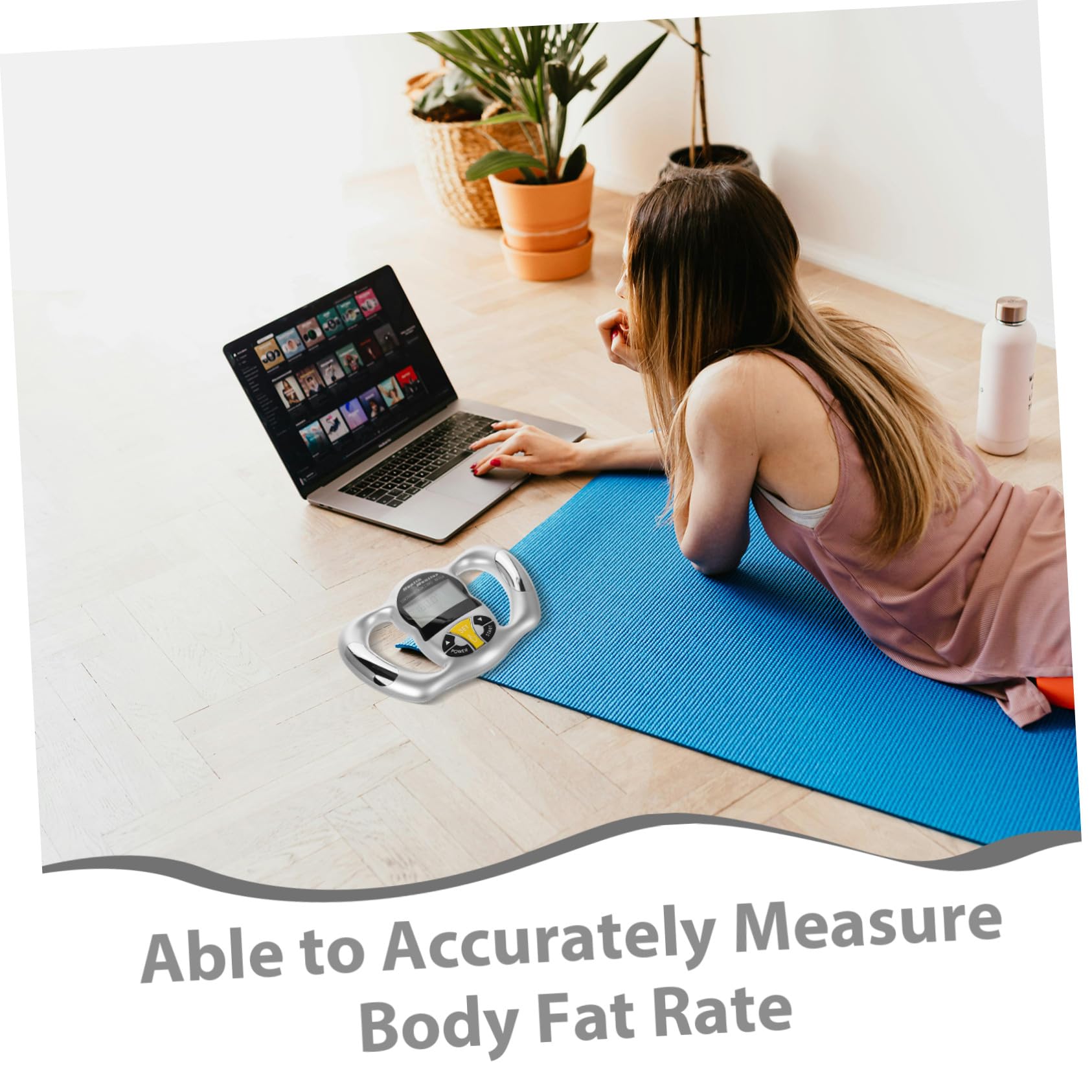 Medidor de Grasa Corporal Portátil Plata Abs para Análisis